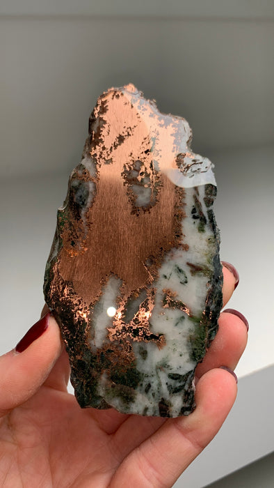 Copper Ore with Quartz - From Keweenaw Peninsula, Michigan