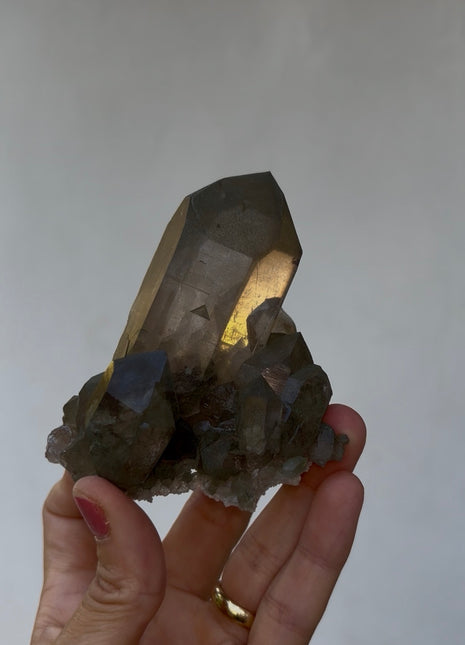 Rare ! Smoky Green Chlorite Quartz - From Chamonix, French Alps 1