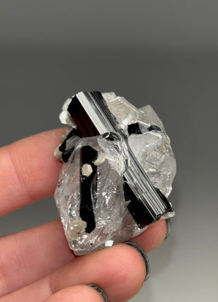 Black Tourmaline with Quartz