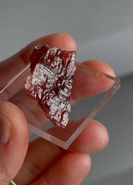 Etched Spessartine Garnet from Navegadora mine Collection # 710