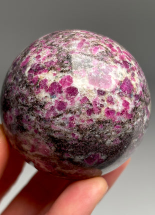 Rare ! Ruby with Biotite Quartz Sphere