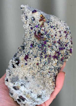 Colorful Chalcopyrite with Dolomite from Sweetwater mine, Missouri