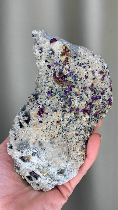 Colorful Chalcopyrite with Dolomite from Sweetwater mine, Missouri