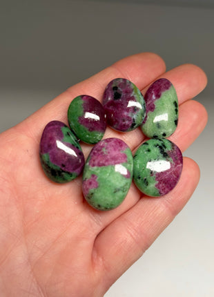 Very High Grade Ruby Zoisite Lot, 6 Pieces