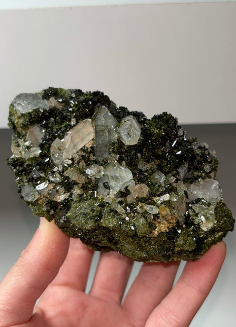 High Grade Forest Green Epidote with Quartz