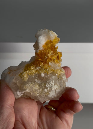 Golden Selenite with Halite from Peru