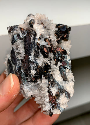 Iridescent Reddish Hematite with Quartz 🌈 From Elba Island, Italy