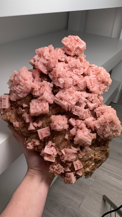 Our Finest ! Pink Halite with Trona - from Owens Lake, California