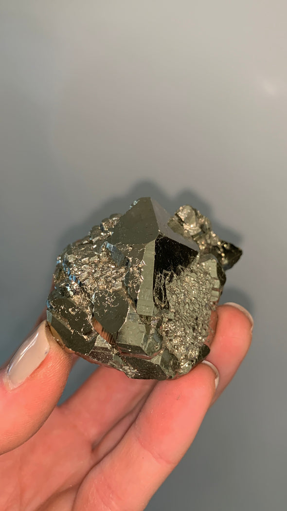 Octahedral Pyrite from Huanzala, Peru