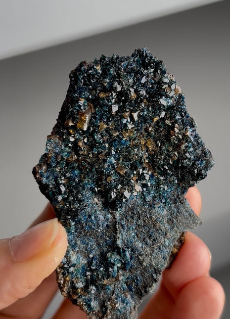 Blue Lazulite with Siderite from Rapid Creek, Canada PM1094