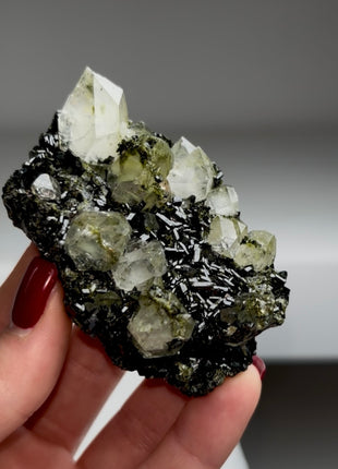 Extra Dark Epidote with Quartz