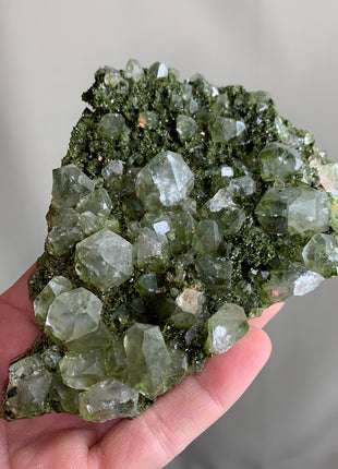 Forest Epidote with Quartz 🌲