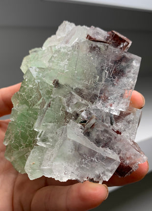 Rare Bicolor Transparent Green Halite - From Lubin mine, Poland