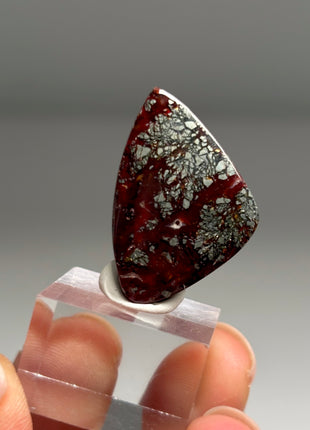 Wow ! Red Agate with Marcasite Flower