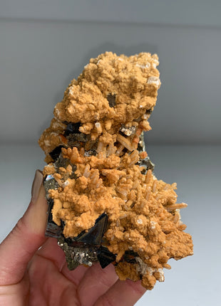 Sphalerite and Arsenopyrite with Quartz and Calcite - From Trepca mine