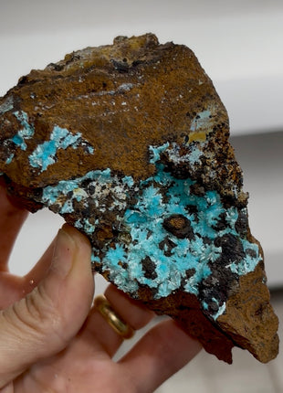 Blue Aurichalcite Geode Specimen PM1203
