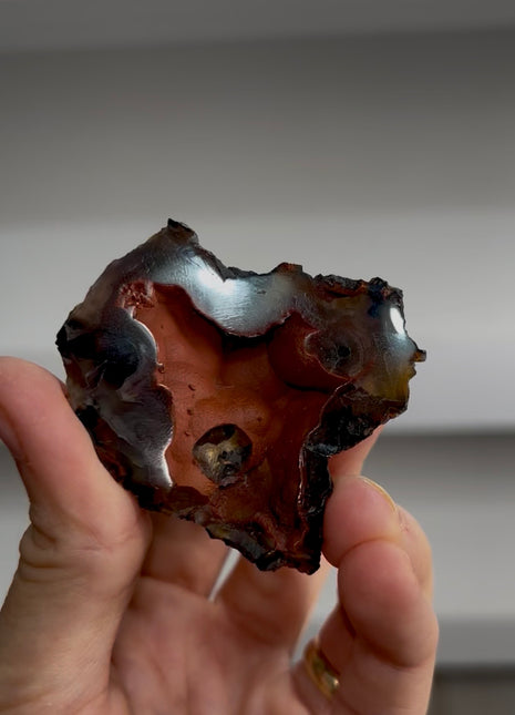 Red Fox Agate Geode from Argentina