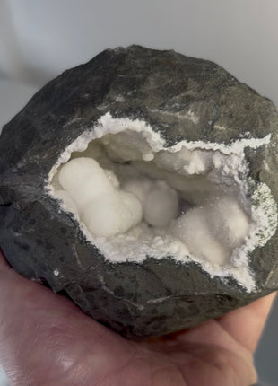 Okenite with Gyrolite Geode Specimen