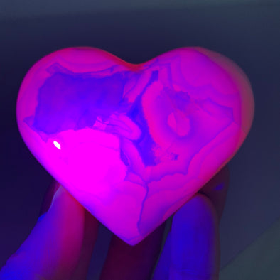 Pink Manganocalcite Heart - From Peru 12