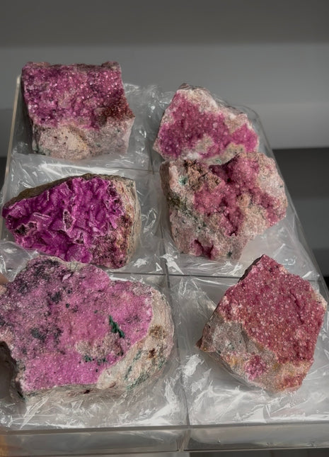 6 Pieces ! Pink Cobaltocalcite Lot from Congo