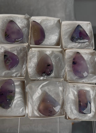 9 Pieces ! High Grade Purple Chalcedony Lot