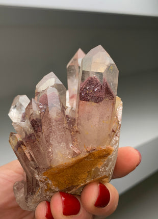 Sunset Hyaline Quartz with Amazing Phantoms # PM0196