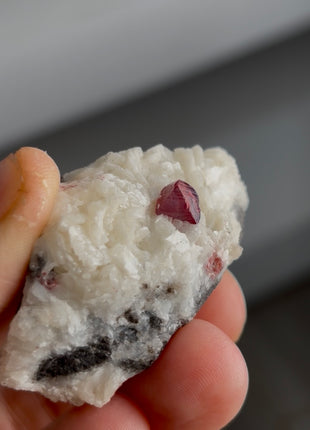 Cherry Red Cinnabar with Dolomite PM0416