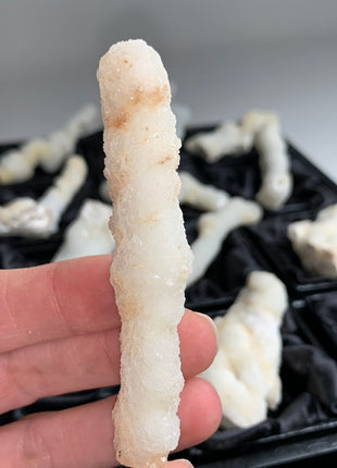 New ! White Coral Chalcedony Stalactite Lot - 12 pieces !