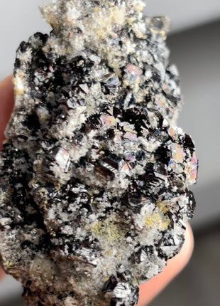Rainbow Sphalerite with Quartz Flowers PM1241