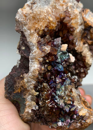 Quartz with Rainbow Goethite 🌈 From M. San Valentin, Spain