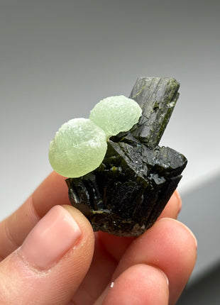 12 Pieces ! High Grade Apple Green Prehnite with Epidote Lot - From Mali