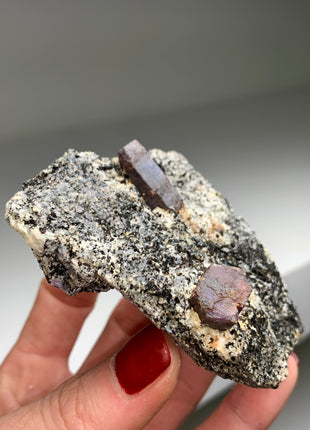 Rare Purple Sapphire with Biotite - From Madagascar # PM082