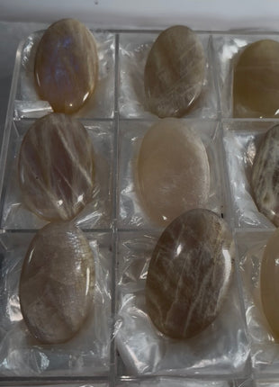 9 Pieces ! High Grade Flashy Rainbow Moonstone Lot