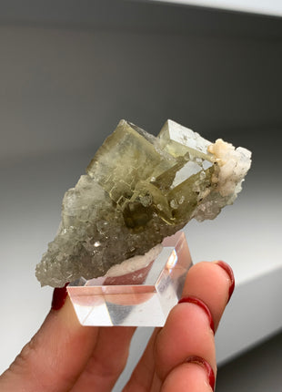 Yellow Green Fluorite with Pyrite # PM0141