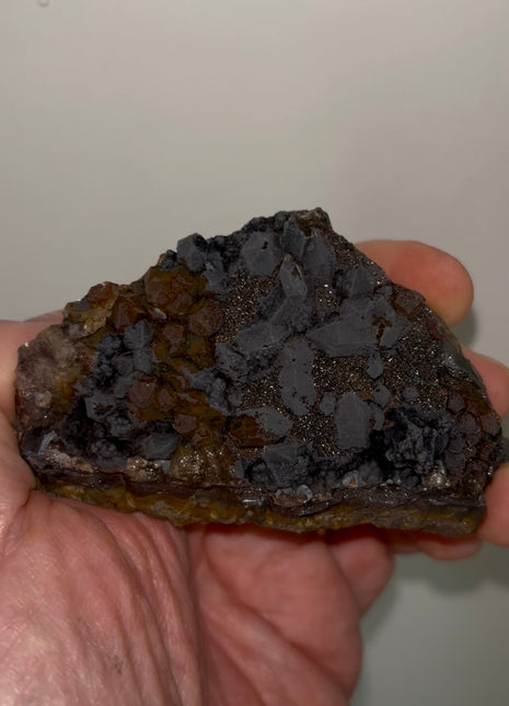 New ! Black Galaxy Hematite with Quartz