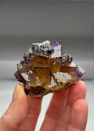 Fluorite with Sphalerite from Minerva 1 mine Collection # 418