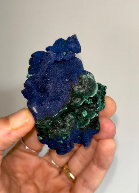 Vivid Blue Azurite with Velvety Malachite