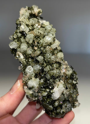 Forest Epidote with Phantom Quartz