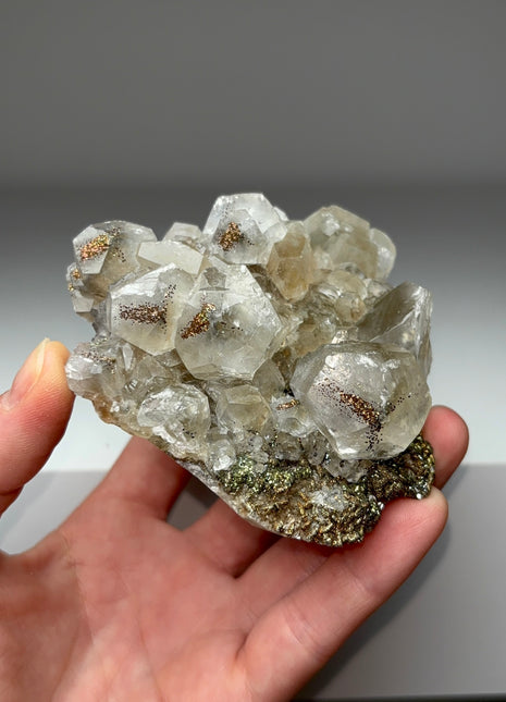 Sparkly Chalcopyrite with Calcite