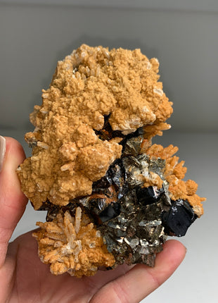 Sphalerite and Arsenopyrite with Quartz and Calcite - From Trepca mine