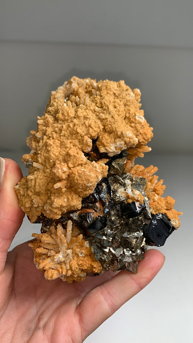 Sphalerite and Arsenopyrite with Quartz and Calcite - From Trepca mine