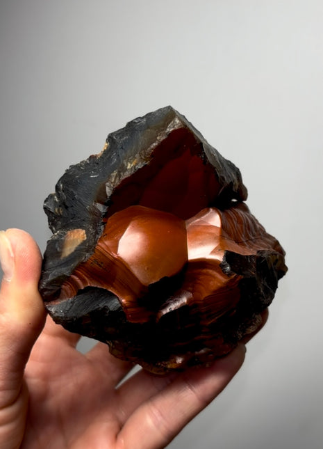 Red Crater Agate Geode