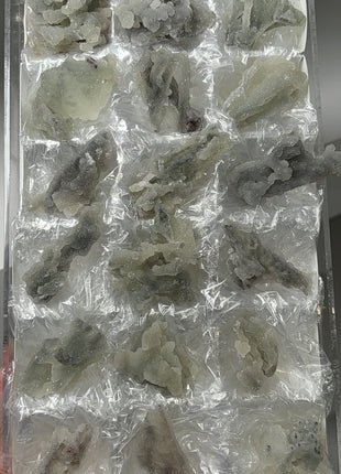 18 Pieces ! Druzy Blue Chalcedony with Apophyllite Lot