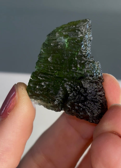 Green Moldavite from Czech Republic