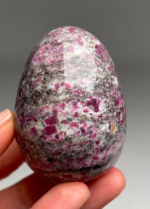 Rare ! Ruby with Biotite Quartz Egg