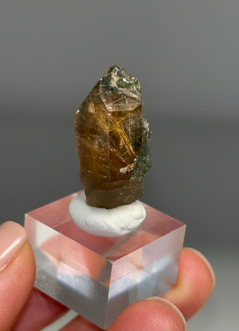 Rutile Green Chlorite Quartz - From Himachal Pradesh, Himalayas