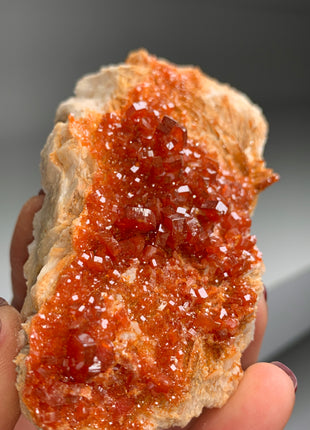 Red Vanadinite with Barite - From Midelt, Morocco