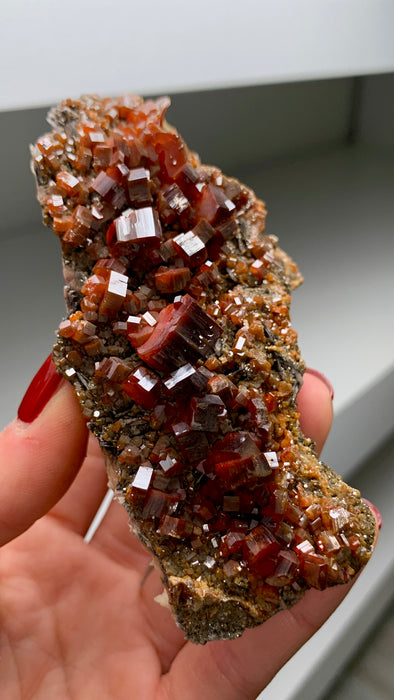 Red Vanadinite with XL Crystals - From Midelt, Morocco