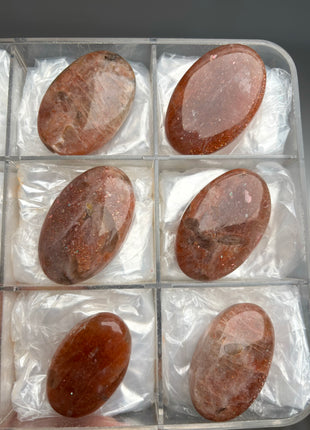 6 Pieces ! Very High Grade Confetti Sunstone Lot