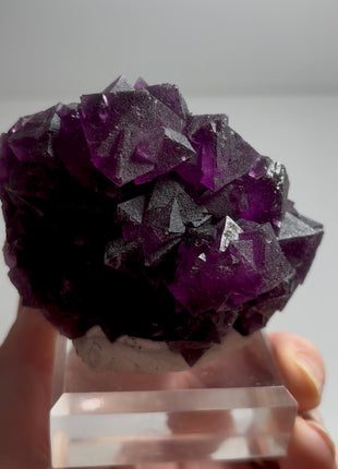 Octahedral Magenta Purple Fluorite